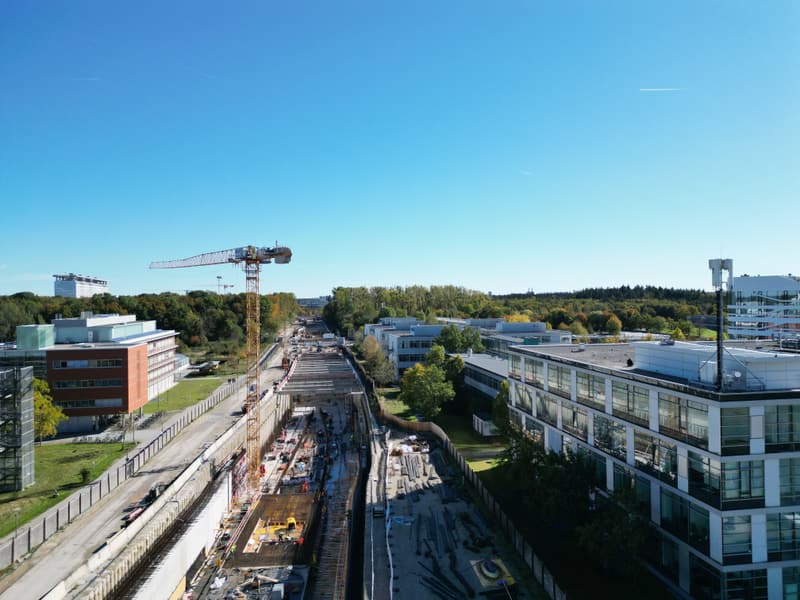 U6 Martinsried: Tunneltrasse am Campus